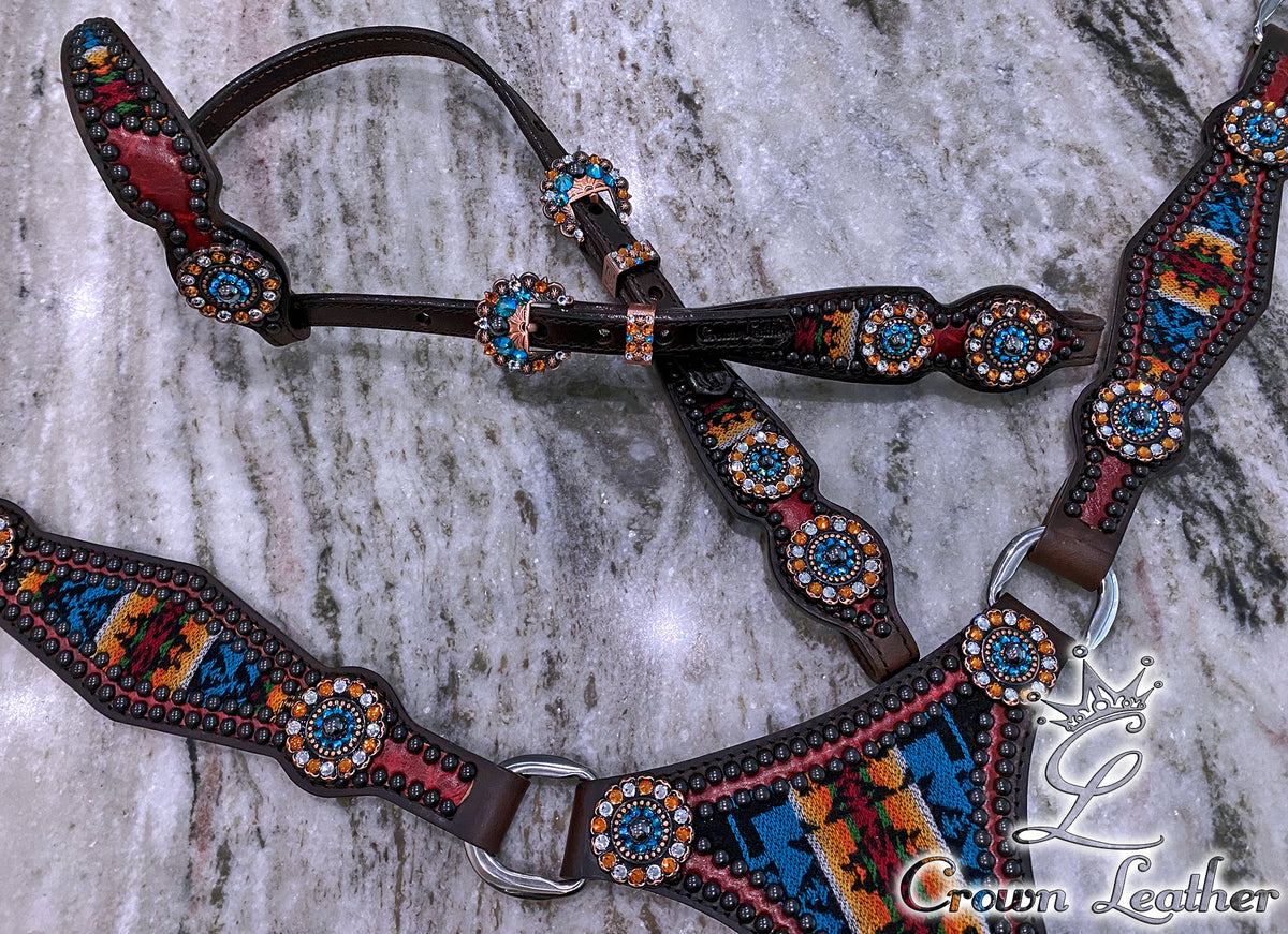 Red & Aztec Pendleton Wool Thong Style Set image 0