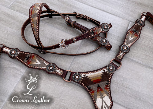 Pendleton Brown Pacific Crest Browband Tack Set image 0