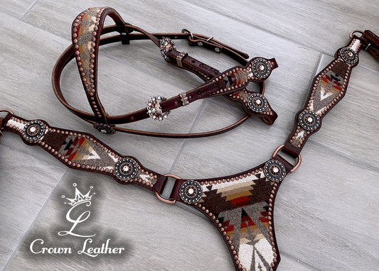 Pendleton Brown Pacific Crest Browband Tack Set image 0