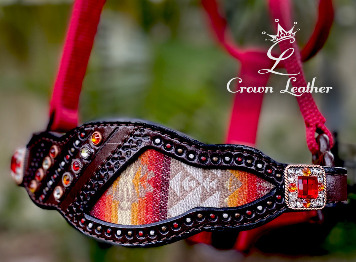 Red Crystal Pendleton Wool Halter image 1