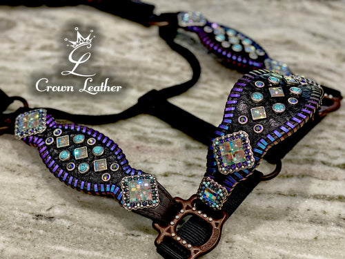 Color Shifting Whipstitch & Crystal Halter image 1