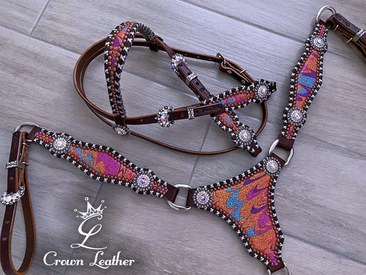 Italian Swirl Shimmer Thong Style Crystal Tack Set image 3
