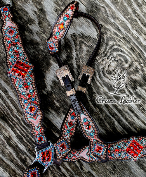 2014 Mint Coral Navajo Tack Set image 1