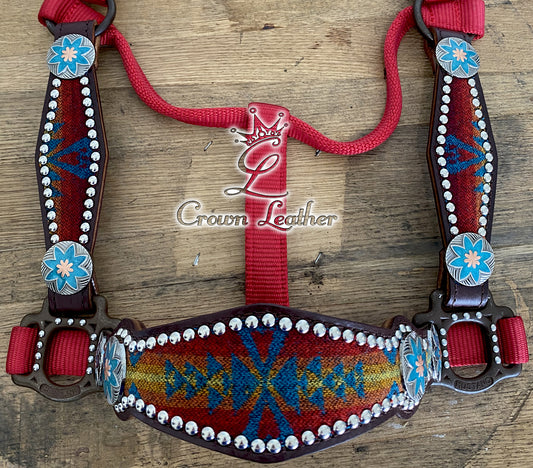 Red Pendleton Wool Halter image 2