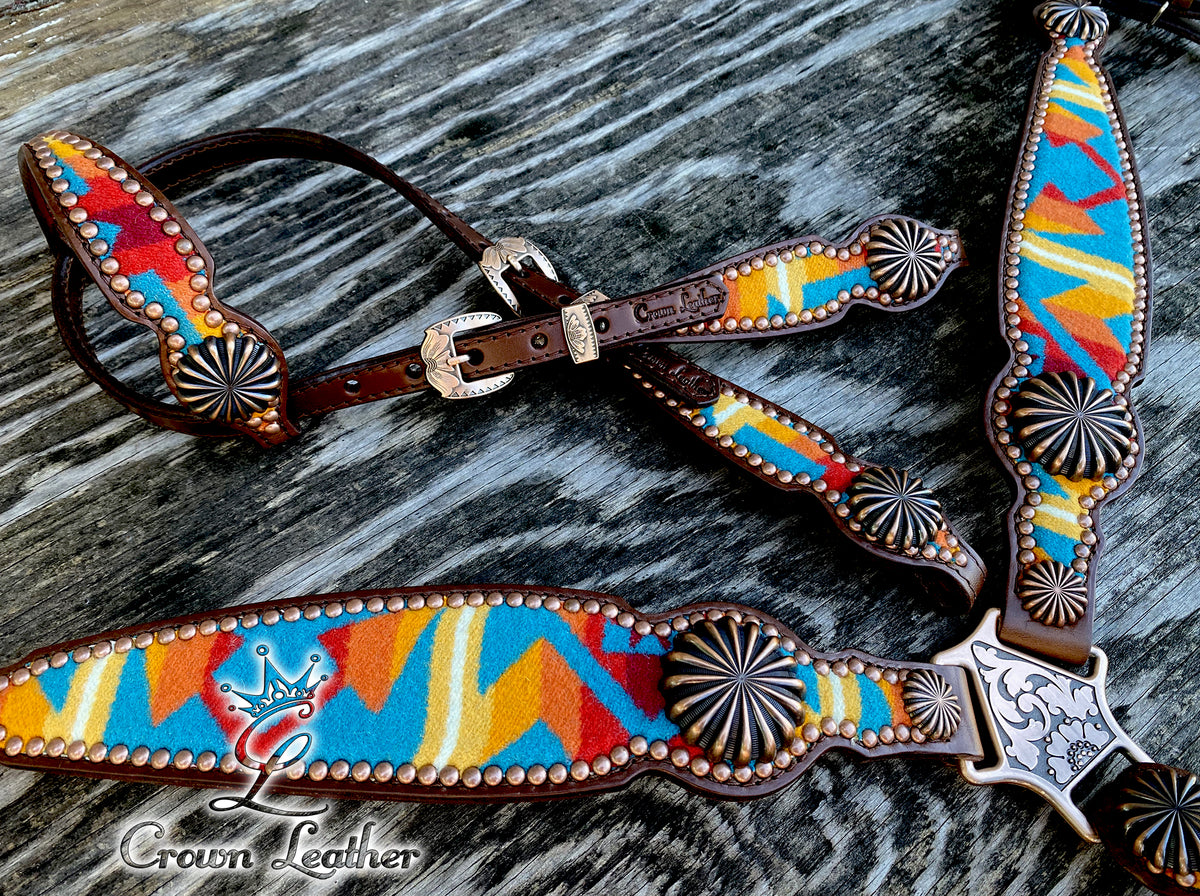 Turquoise Multi Color Pendleton Wool Set image 0