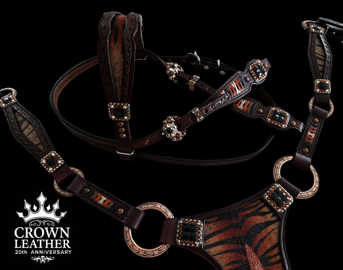 Tiger Stingray Buckstitch Tack Set image 3