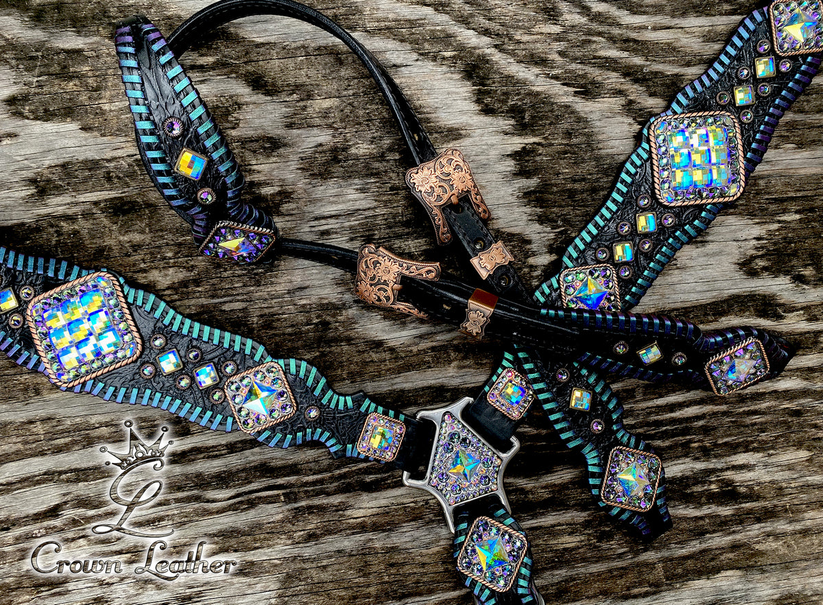 2014 Black Teal & Purple Color Shifting Whipstitch Set image 3