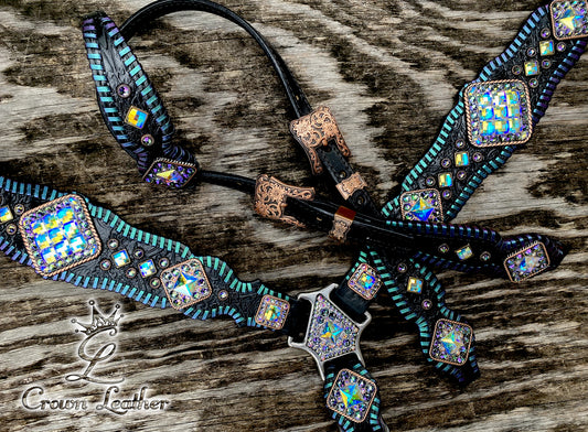2014 Black Teal & Purple Color Shifting Whipstitch Set image 3