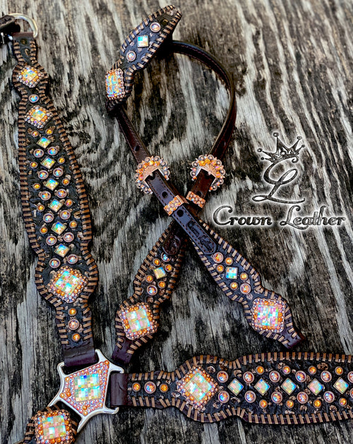Florida Sunrise Crystal Bronze Whipstitch Set image 0