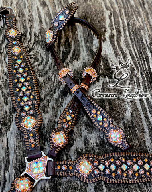 Florida Sunrise Crystal Bronze Whipstitch Set image 0