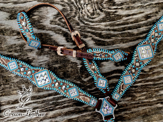 2014-1 Custom Caribbean Teal Whipstitch Set image 1