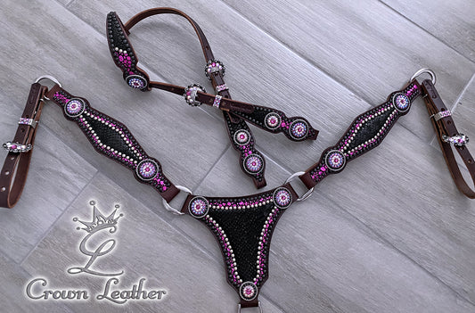 Fuchsia & Black Thong Style Set image 3