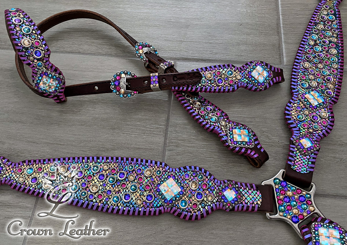 Mermaid Fantasy Confetti Whipstitch Tack Set image 3
