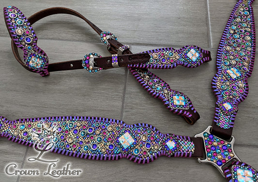Mermaid Fantasy Confetti Whipstitch Tack Set image 3
