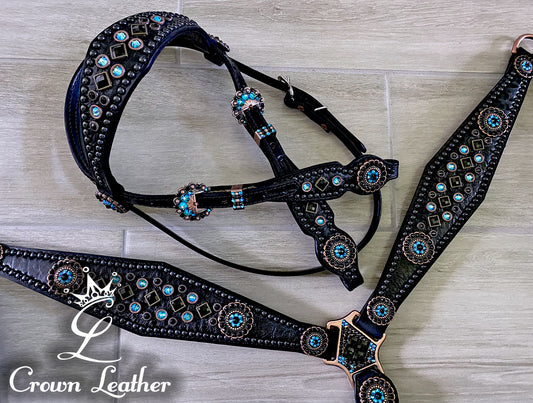 Black Elephant & Blue Zircon Shimmer Crystal Set image 3