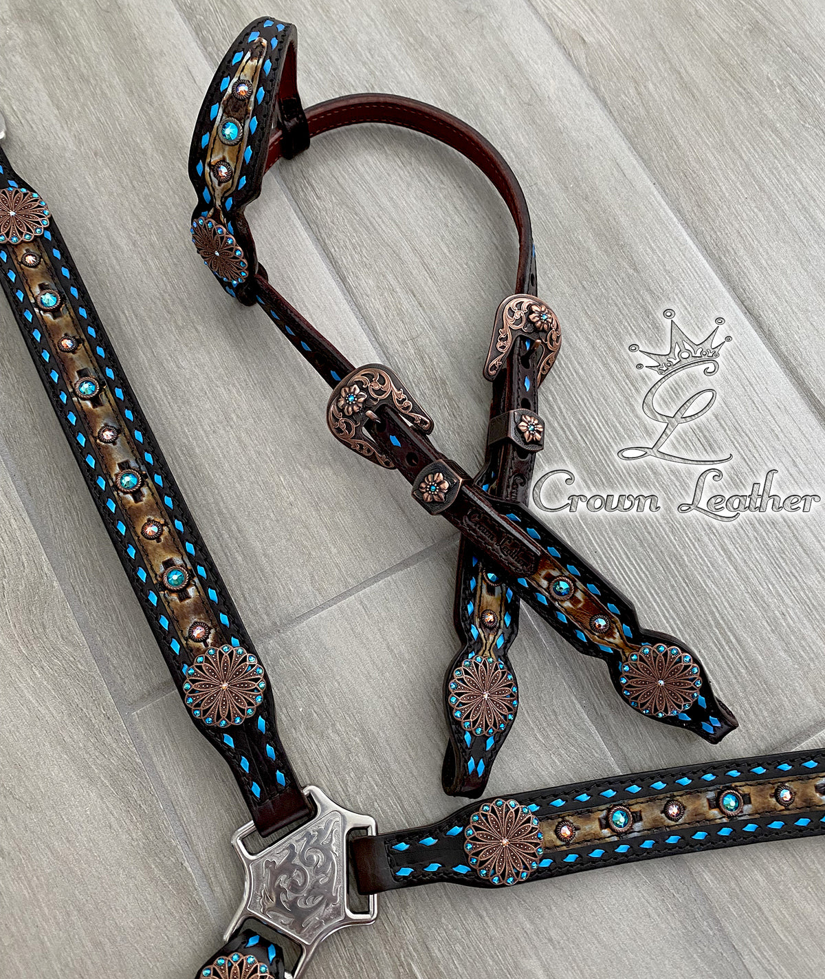 Turquoise Electra Shimmer Buckstitch Set image 2