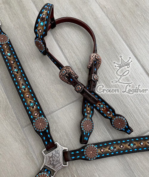 Turquoise Electra Shimmer Buckstitch Set image 2