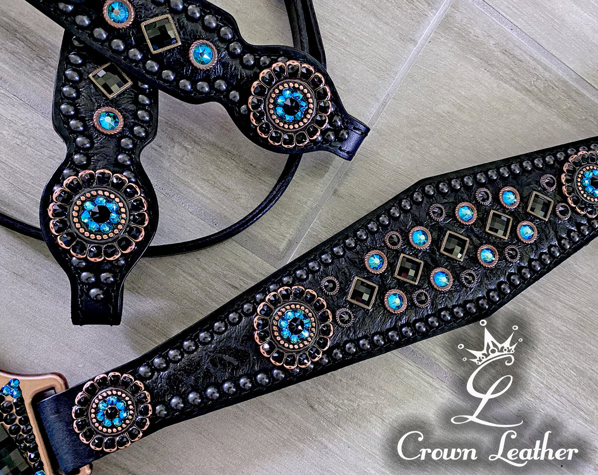Black Elephant & Blue Zircon Shimmer Crystal Set image 1