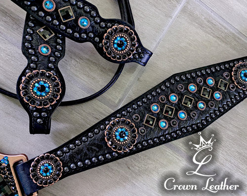 Black Elephant & Blue Zircon Shimmer Crystal Set image 1