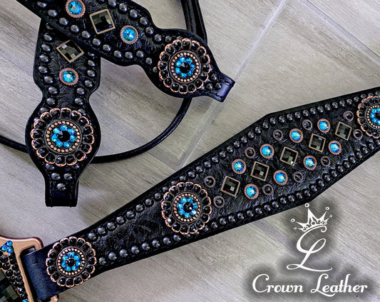 Black Elephant & Blue Zircon Shimmer Crystal Set image 1