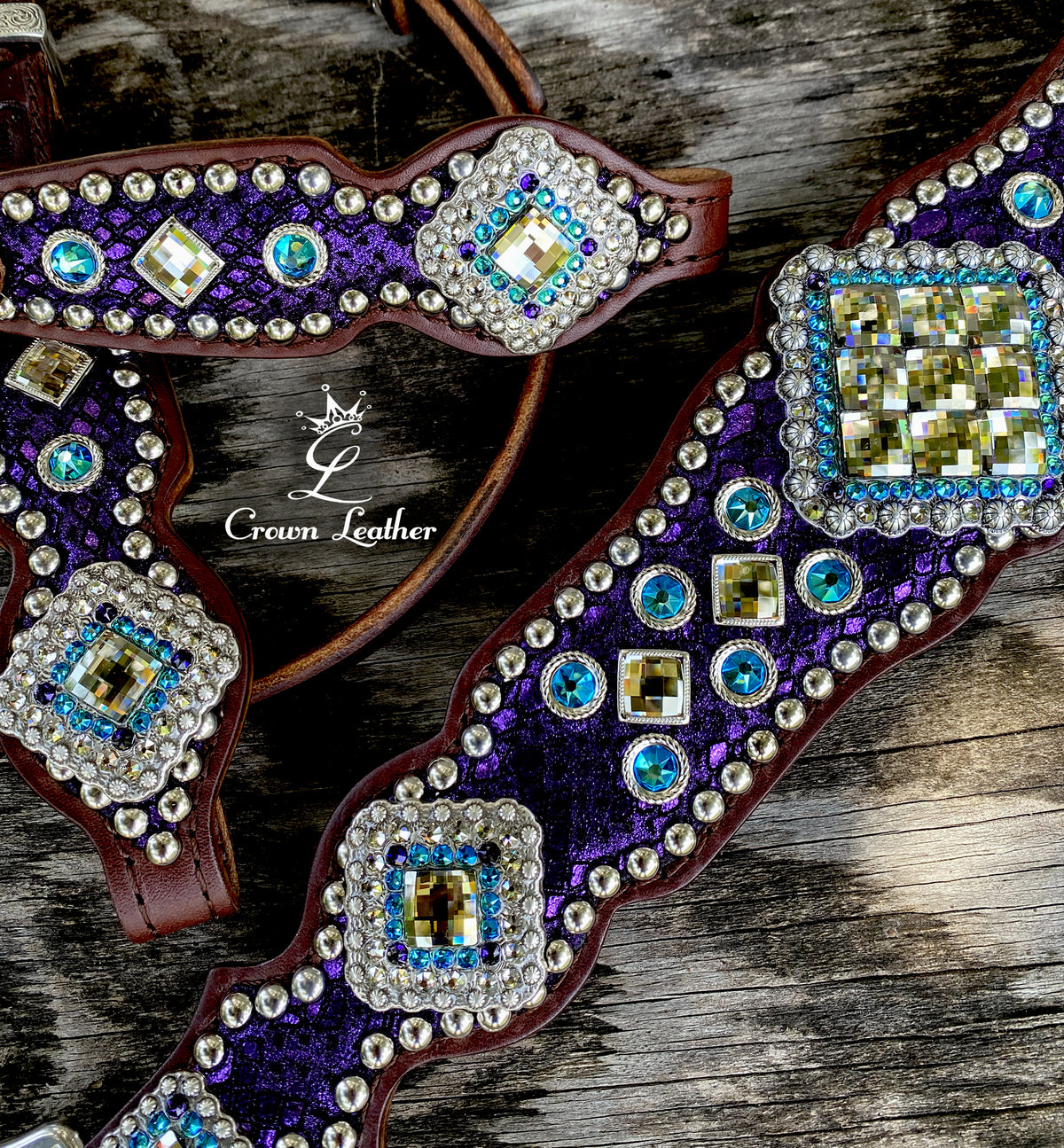 Purple Mystic Crystal Tack Set image 1