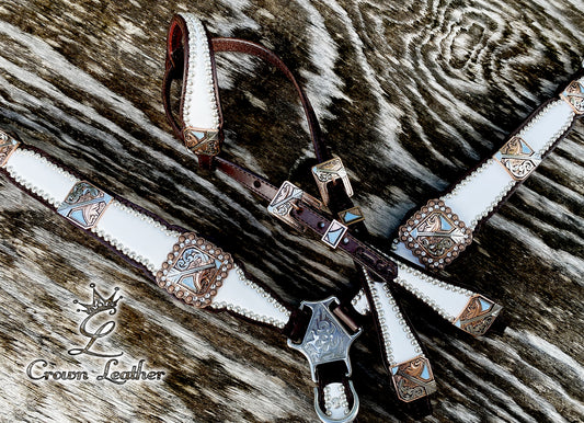 2020 White Leather Arrow Set (One of a Kind) image 2
