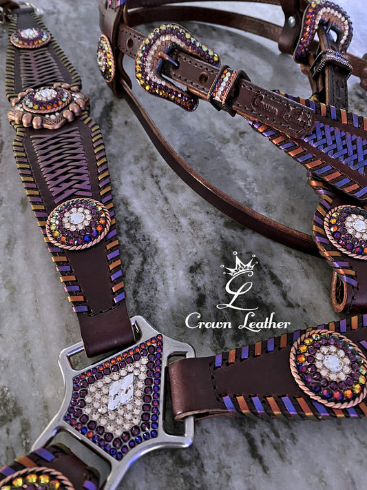 Oil Slick Phoenix ColorShifting Braided Crystal Tack Set image 3