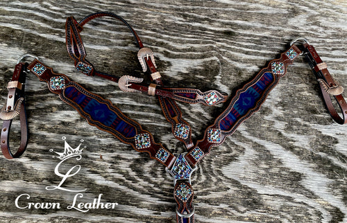 Hand Tooled Pendleton Tack Set (One of a Kind) image 5