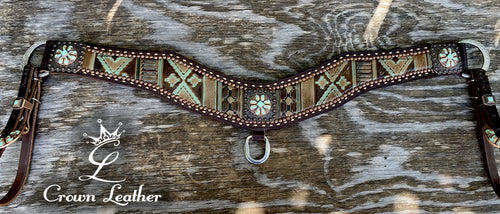 Navajo / Copper Buckstitch Tripping Collar (One of a Kind) image 1