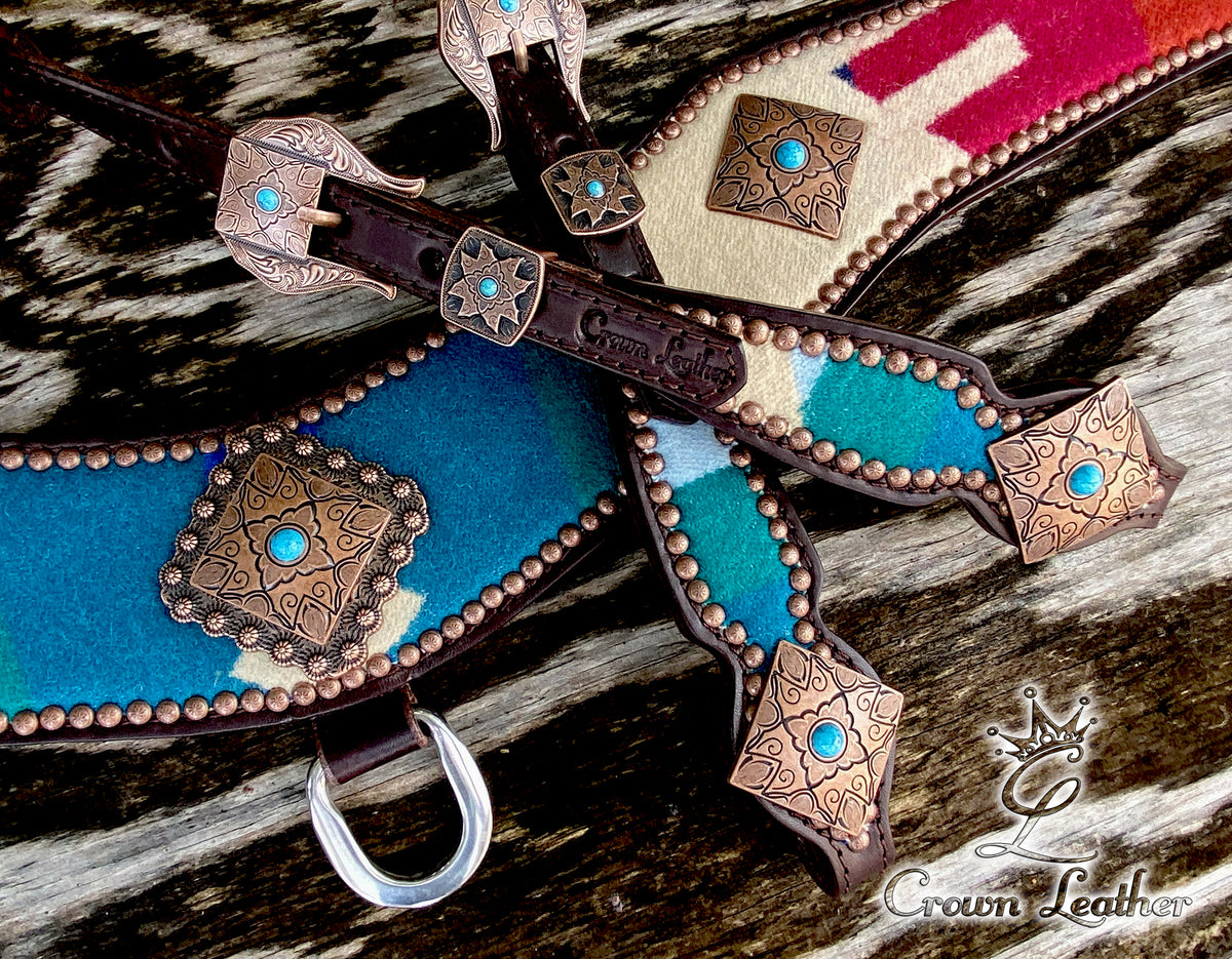 Blue Turquoise Pendleton Tripping Collar Set image 1