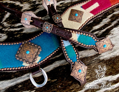 Blue Turquoise Pendleton Tripping Collar Set image 1