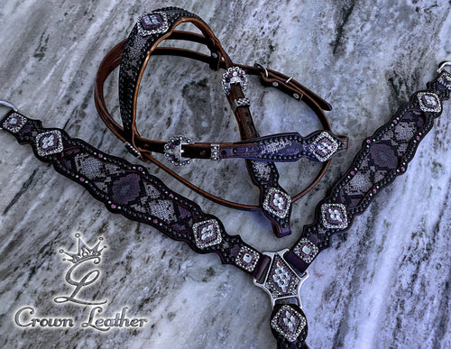 Italian Amethyst Python Crystal Tack Set image 0