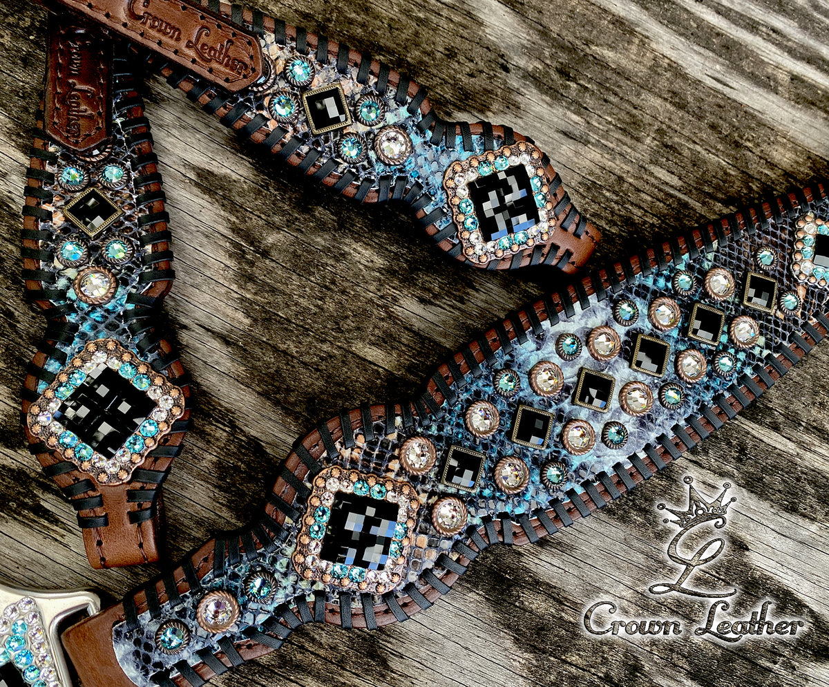 Aqua & White Python Set image 0