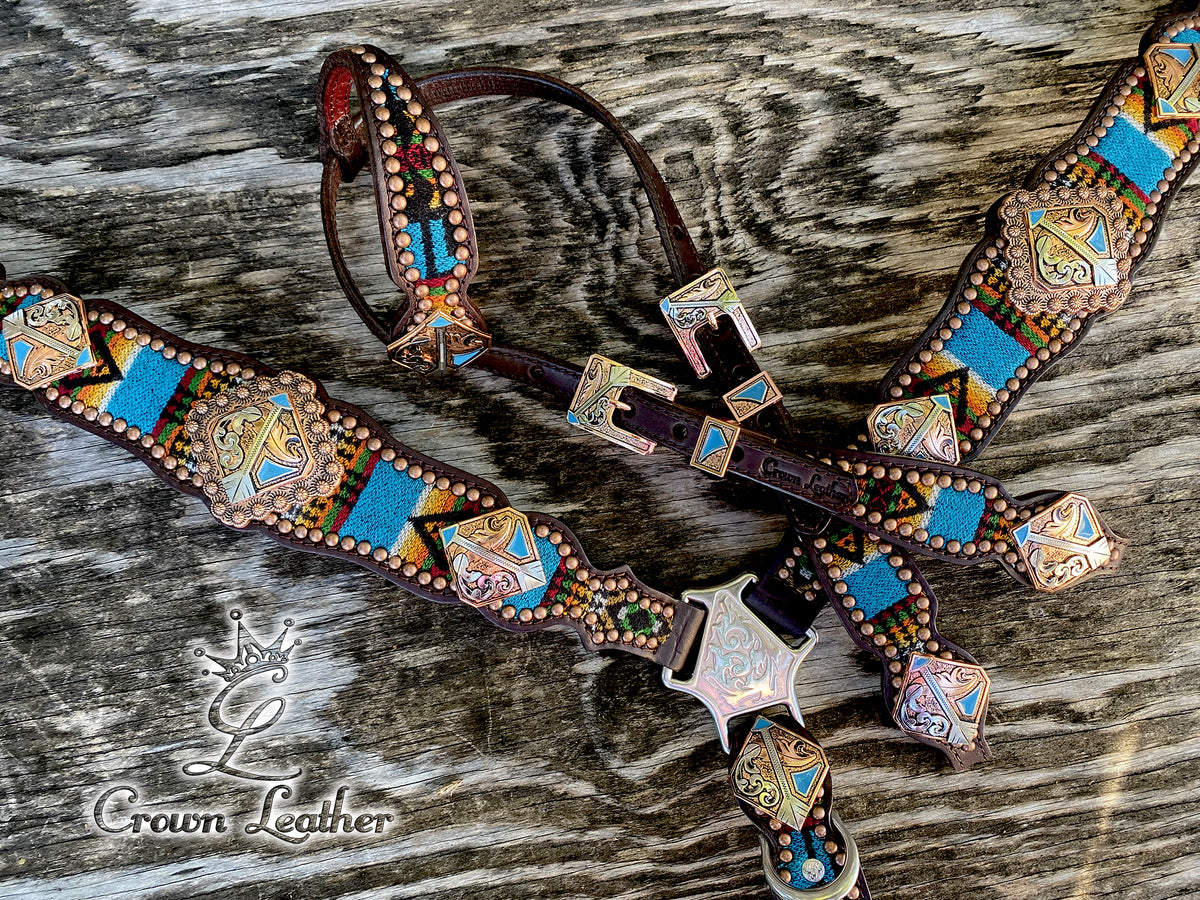 2014 Blue Multi Color Pendleton Arrow Tack Set image 0