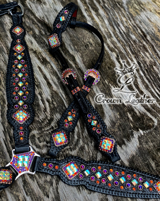 Florida Sunset Crystal Whipstitch Tack Set image 1
