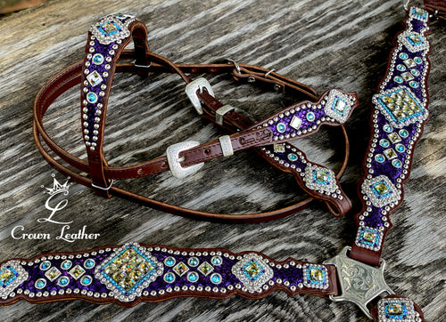 Purple Mystic Crystal Tack Set image 2