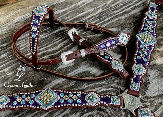 Purple Mystic Crystal Tack Set image 2