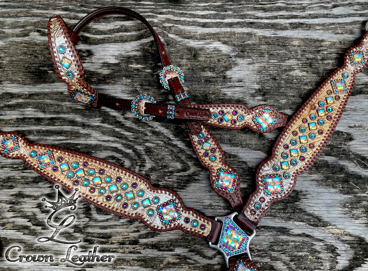 Copper, Gold & Silver Crystal Whipstitch (One of a Kind) image 2