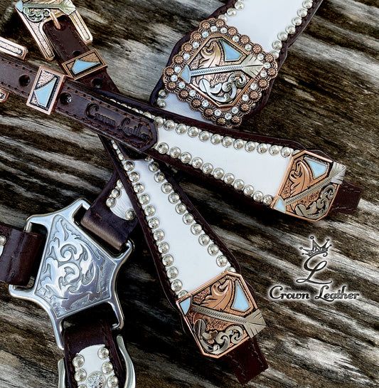 2020 White Leather Arrow Set (One of a Kind) image 1