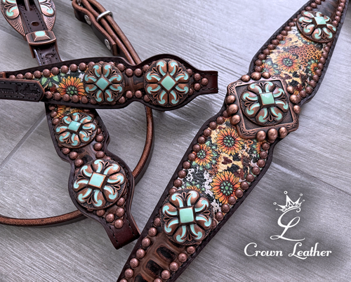 Sunflower & Brown Gator Tack Set image 3