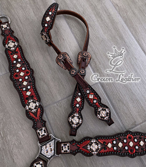 Red Bronze Laredo Wicked Classy Tack Set image 0