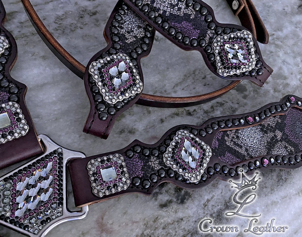 Italian Amethyst Python Crystal Tack Set image 2