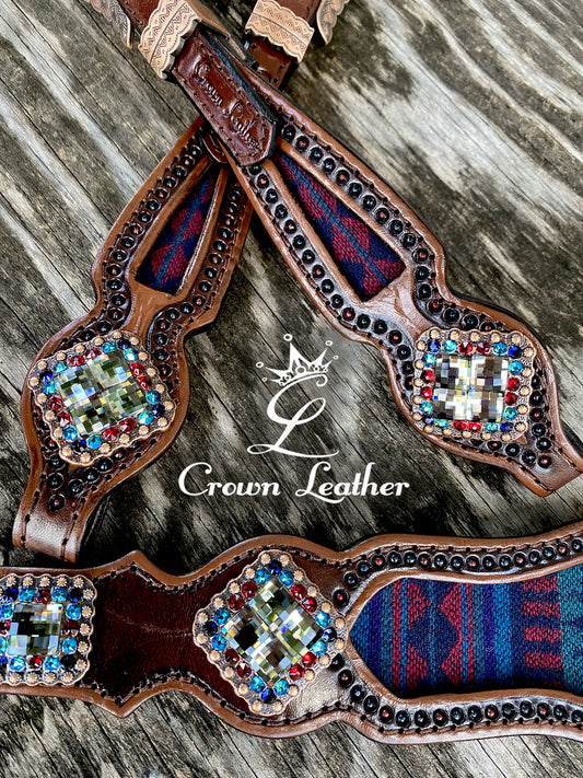Hand Tooled Pendleton Tack Set (One of a Kind) image 0