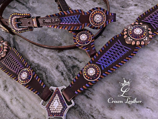 Oil Slick Phoenix ColorShifting Braided Crystal Tack Set image 2