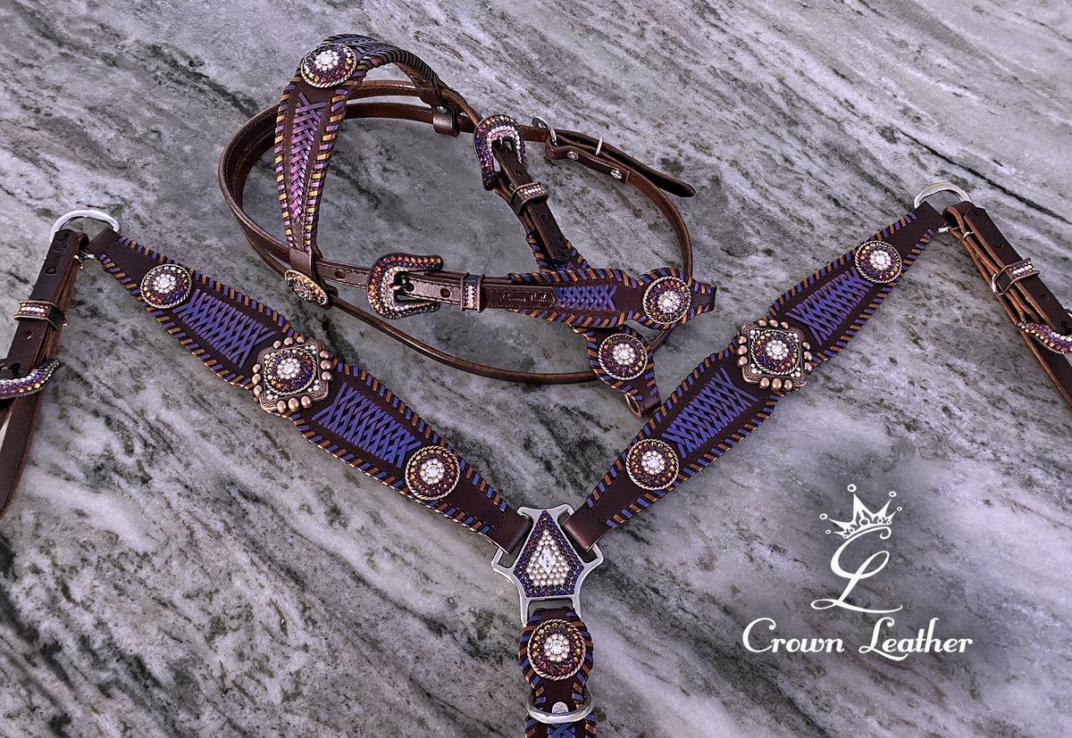 Oil Slick Phoenix ColorShifting Braided Crystal Tack Set image 4