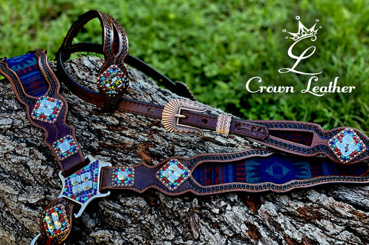 Hand Tooled Pendleton Tack Set (One of a Kind) image 1