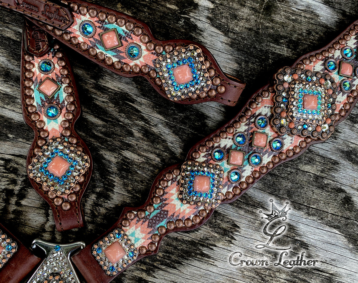 2014 Style Coral Navajo Tack Set image 2