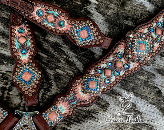 2014 Style Coral Navajo Tack Set image 2