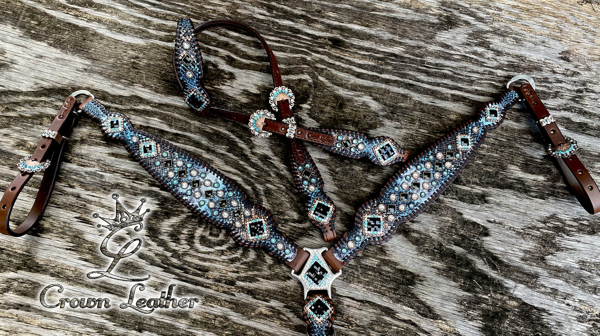 Aqua & White Python Set image 3