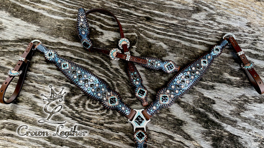 Aqua & White Python Set image 3